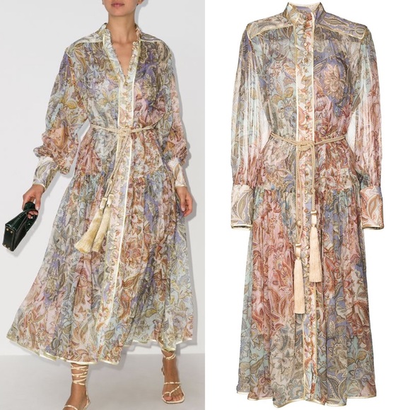 Zimmermann Dresses & Skirts - Zimmermann Lucky Floral Silk Dress NEW